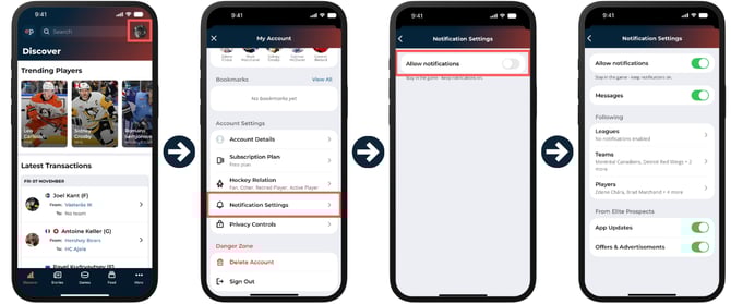 Elite Prospects_Livescore_Confirm Notifications Are Enabled