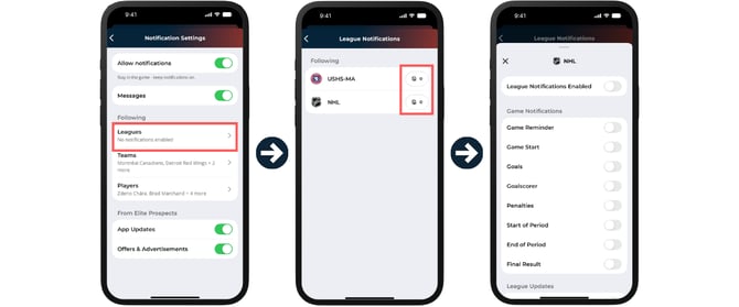Elite Prospects_Livescore_Manage League Notifications